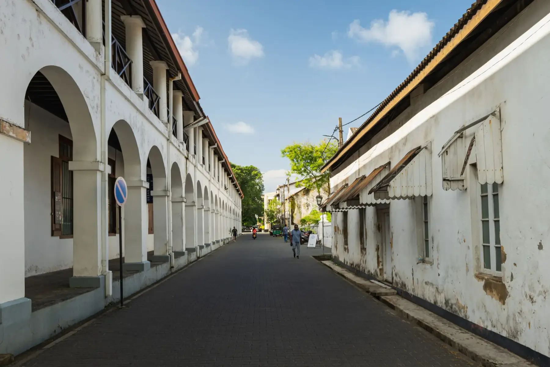 A colonial-era street inside Galle Fort.